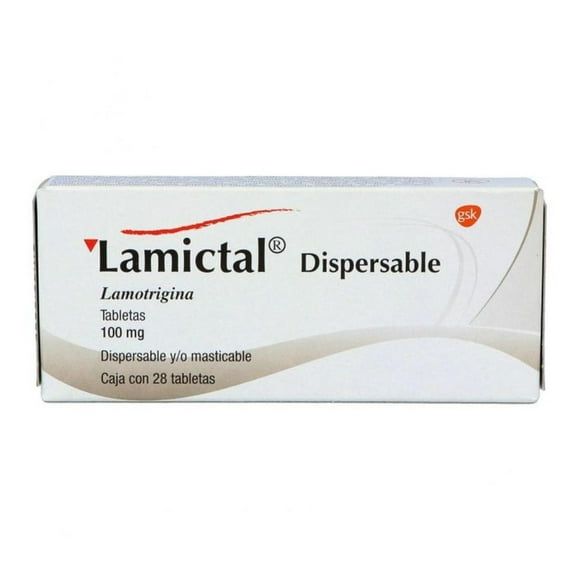 Lamictal 100 mg, 28 tabletas dispersables sabor grosella