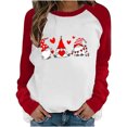 thumbnail image 1 of Camiseta de San Valentín para mujer, regalo para amantes, camiseta de manga larga, camiseta con costuras a juego de colores para mujer Fridja  hkj643, 1 of 6