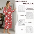 thumbnail image 6 of Tutolipy Christmas Nightgowns Santa Claus Printed Sleepwear V Neck Night Dress Ho Ho Printed Printed Loungewear for Home, XL, 6 of 7