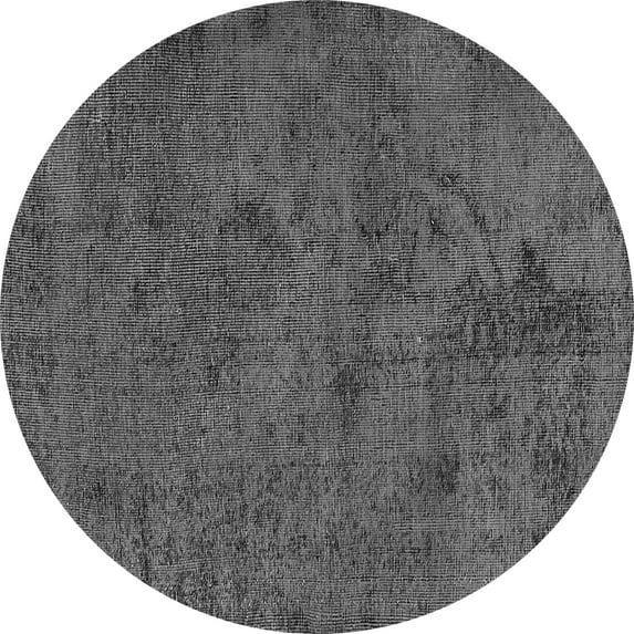 Ahgly Company Indoor Round Oriental Gray Industrial Area Rugs, 6' Round