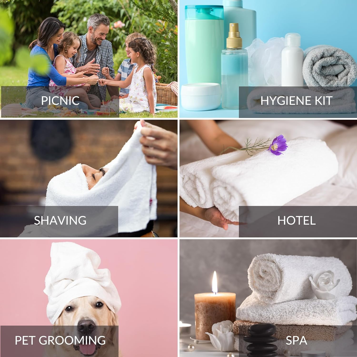 GOLD TEXTILES 16x27 White Hand Towels 120 Pack Cotton Blend Lightweight & Absorbent for Salon Gym Hotel Kitchen & Home Use