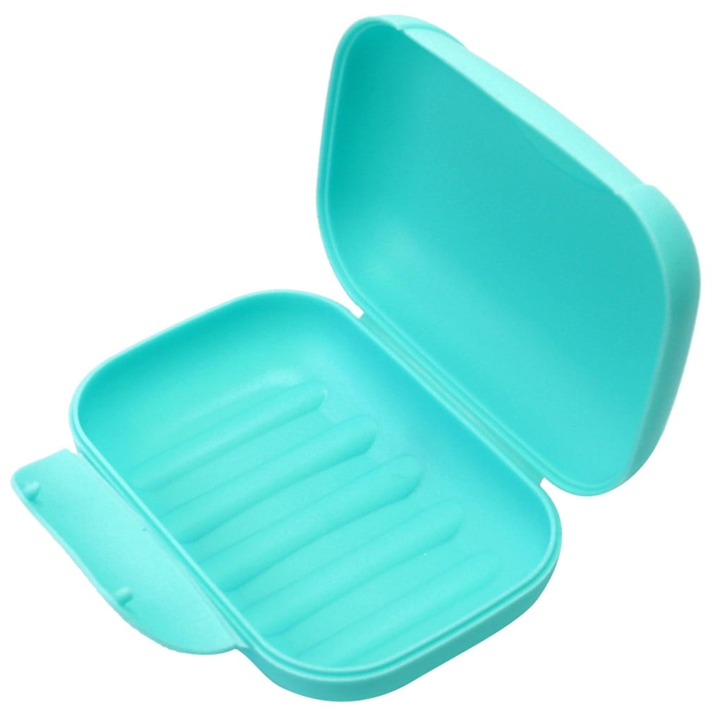 Bathroom Shower Travel Hiking Soap Box Dish Plate Holder Case Container Set js 