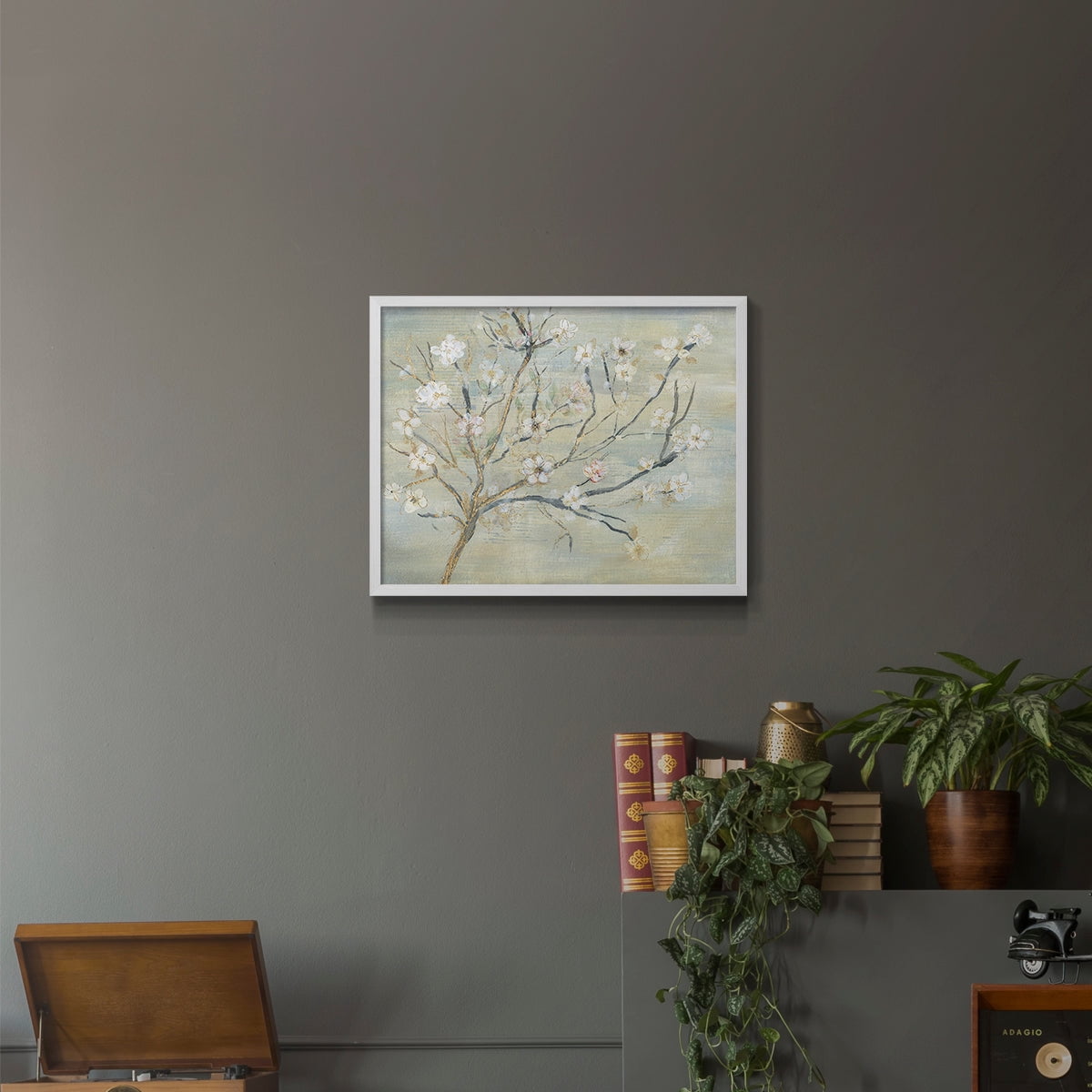 Blossoms & Spring Rain by Susan Jill - Restickable Framed Giclée Print