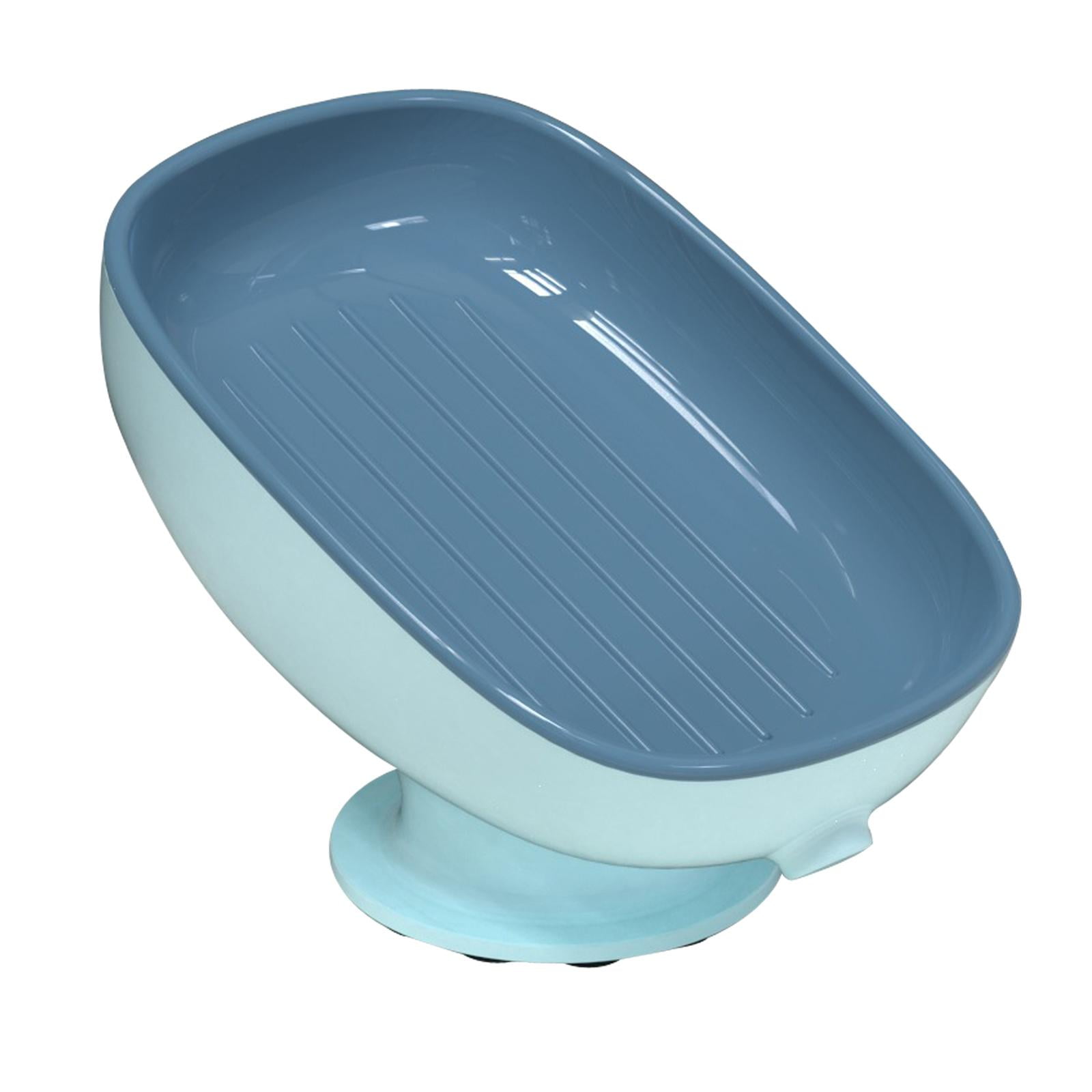 Suction Cup Dish Holder Storage Rack Self Draining Holder for Shower Hotel Bathroom Toilet