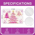 thumbnail image 4 of Pink Merry Christmas Placemats Set of 4 Xmas Tree Placemat for Kitchen Dining Table 18"x12" Winter Theme Snowflake Table Place Mats Happy New Year Indoor Outdoor Decor Table Mats, 4 of 4