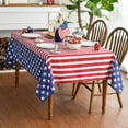 thumbnail image 2 of 4th of July Tablecloth 60x84 Inch Rectangular, Patriotic Independence Day Memorial Day American Flag Table Cover for Party Picnic Dinner Decor, 2 of 6