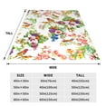 thumbnail image 3 of Bixox Fleece Blanket Birds And Flowers Pattern Super Soft Double-Sided Microfiber Flannel Blanket for Sofa, Bed, Couch,Suitable for All Seasons - 80"x60", 3 of 5
