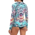 thumbnail image 5 of joogoo Womens UPF 50+ Rash Guard Mandala Ethnic Print Long Sleeve UV Protection Sun Shirts Tops M, 5 of 7