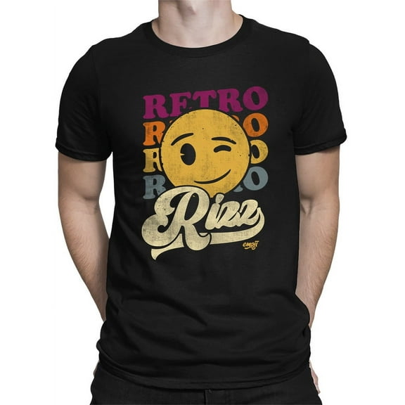 Retro Rizz - Vintage Winking Emoji Graphic Men's T-shirt