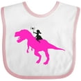 thumbnail image 3 of Inktastic Princess Riding Her T-rex Girls Baby Bib, 3 of 4