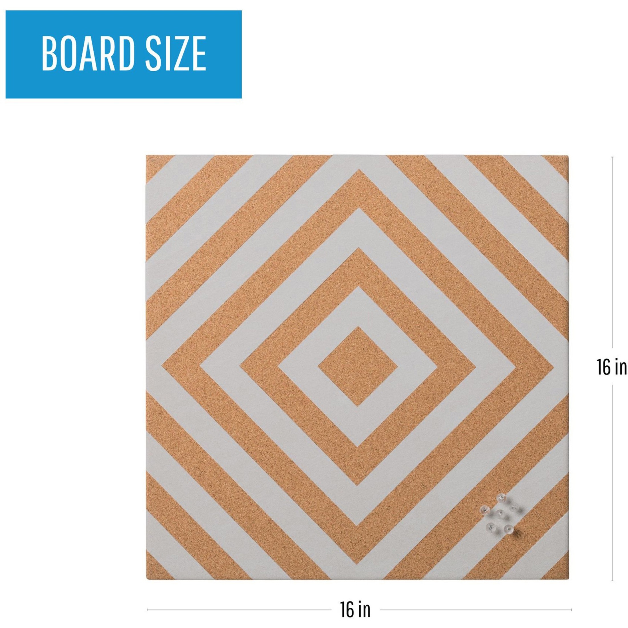 MasterVision Chevron Frameless Bulletin Board
