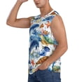 thumbnail image 3 of Goofa Marine Animals Printed Men's Sleeveless T-Shirt - Athletic Gym Workout Tank Top for Men - Moisture-Wicking, UPF 30+ Quick-Dry Muscle Tee-3X-Large, 3 of 8