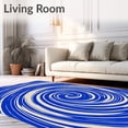 thumbnail image 2 of ODIKA 6'x9' Machine Washable Non-Slip Area Rug, Cloud Burst Tie Dye Spiral Design Accent High Traffic Rug with Pad, Blue, 591575, 2 of 8