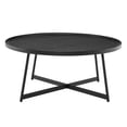 thumbnail image 4 of homeroots living room Modern Elegance Black Ash and Black Modern Round Coffee Table, 4 of 4