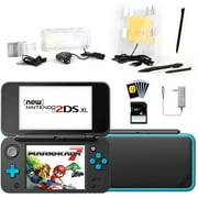 New Nintendo 2DSXL with Mario Kart 7 in Black with Accessories Kit