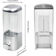 thumbnail image 2 of Dispensador de jabón de pared, 500 ml/16,9 oz, dispensador manual de gel de ducha y champú líquido para manos, contenedor de loción comercial para baño, cocina y oficina, 2 of 5