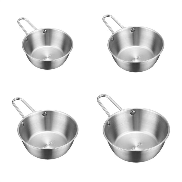 Cuenco Redondo de Arroz y Vino con Manejar de Acero Inoxidable para el Hogar, para Salsa, Vajilla, Utensilios de Cocina A