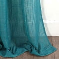 thumbnail image 3 of Teal Linen Curtains Nickel Grommet Semi-Sheer Curtains - Energy Saving Light Filtering Window Treatments Draperies for Bedroom/Living Room/Sliding Door, Teal, 2 Panels, 52 x 84 - I, 3 of 5