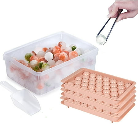 

TureClos 6Pcs/Set 33 Grids Ice Cube Ball Tray Molds Reusable Icing Trays Moulds Freezer Maker Bar DIY Tools Spade Color Random Pink