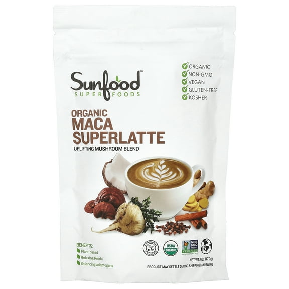 Sunfood Organic Maca Superlatte, 6 oz (170 g)