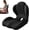 Black, variant on Ergonomic Memory Foam Seat Cushion, Integrated L-Shaped Support for Office Chair, Car - High Density Back and Hip Support Pad for Tailbone Relief, Non-Slip Orthopedic Chair Pillow (Red)