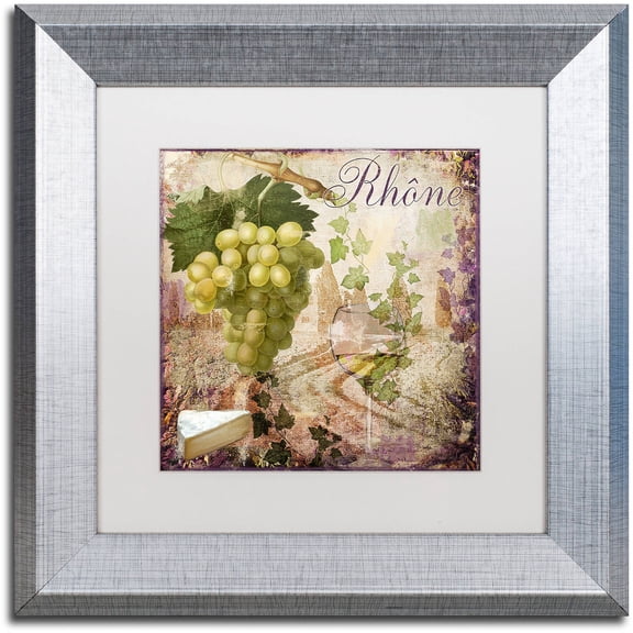 Trademark Fine Art "Wine Country VI" Canvas Art by Color Bakery White Matte, Silver Frame