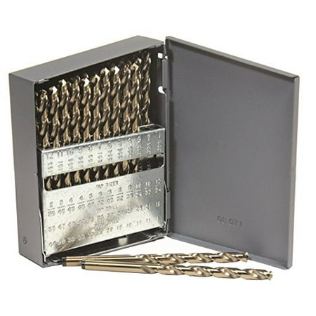 UPC: 0050728684204 | Norseman 68420 240-D 135deg Split Pt Cobalt Jobber Gold Finish Drill Set 60 PC