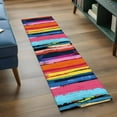 thumbnail image 4 of Colorful Striped Runner Rug 2x6 FT, Non Slip Hallway Carpet, Modern Rainbow Abstract Graffiti Art Washable Floor Carpet Throw Runner Carpet Long Rug for Entryway Kitchen Bedside Sliding Door, 4 of 9
