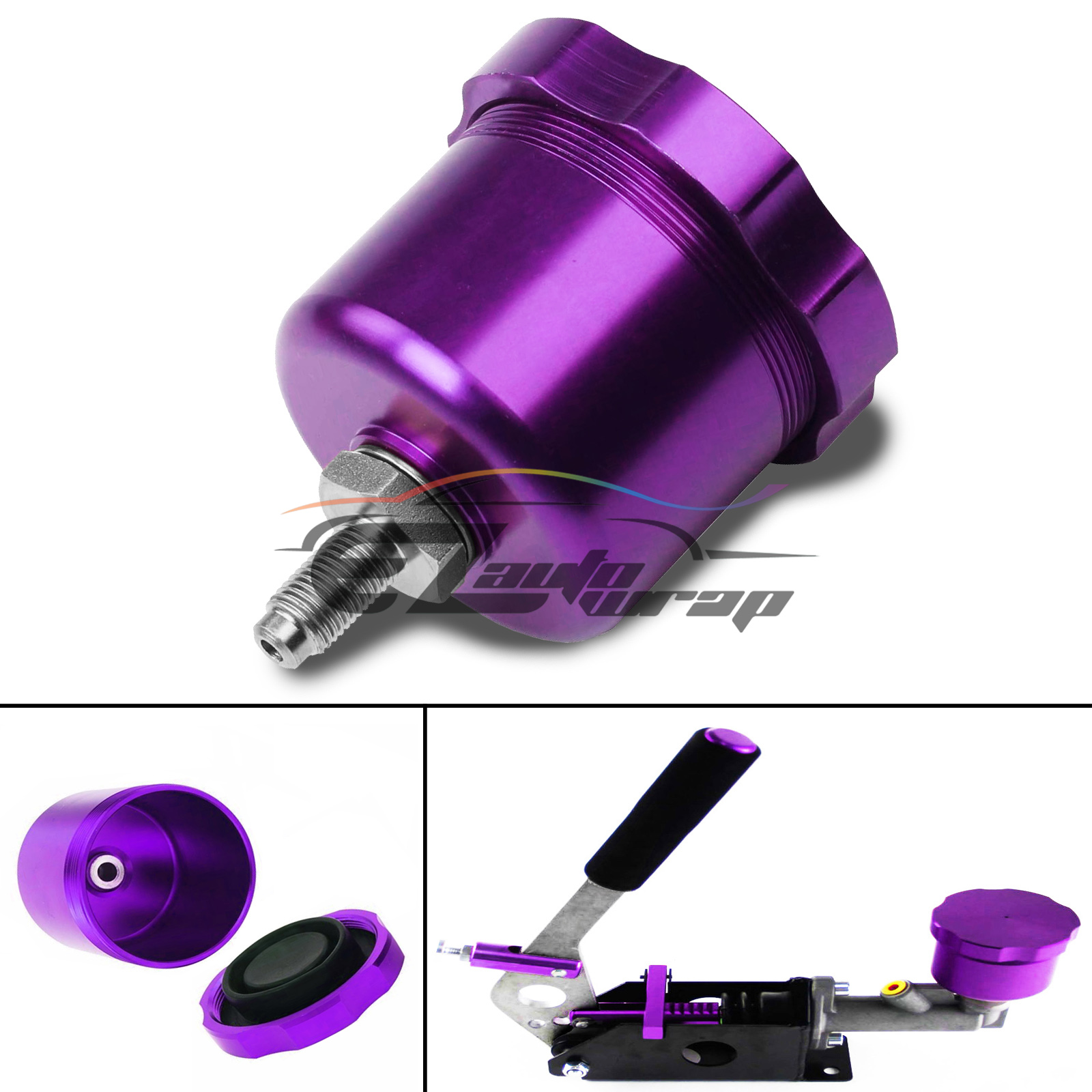 Red CNC Racing Drift Hydraulic Hand Brake Oil Tank Fluid Reservoir E-brake