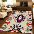 thumbnail image 3 of National Culture Area Carpet, Retro Ethnic Style Geometric Living Room Rugs, Floor Rugs Washable Breathable with Non-Slip for Bedroom Office Hallway Tea Table Sofa Decor3 x 2ft 4x5ft, 3 of 6