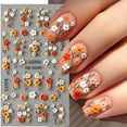 thumbnail image 5 of 5D Daisy Embossed Nail Stickers Spring Fresh Floral Designs Acrylic Five-Petal Flower Self-Adhesive Nail Art Decals Decorations, 5 of 9
