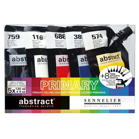 UPC: 3046450762881 | Sennelier Abstract Acrylic Set 120ml Primary Set of 5