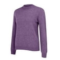 thumbnail image 6 of Womens Mock Neck Long Sleeve Sweater Turtleneck Lightweight Knit, Fall Casual Pullover Top Purple L, 6 of 7