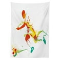 thumbnail image 3 of Ambesonne Teen Room Tablecloth Rectangular Table Cover, Soccer Player Athlete, 52"x70", Multicolor, 3 of 4