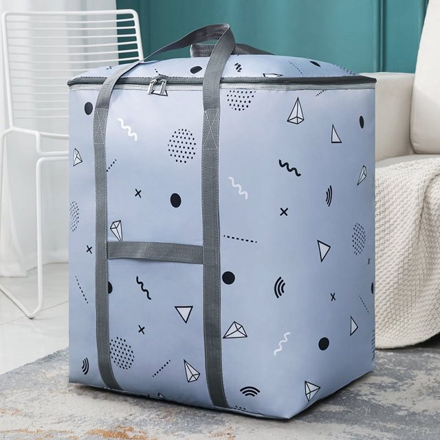 Bolsa de almacenamiento para acabado de colchas, bolsa de mudanza, bolsa de lona Oxford gruesa de gran tamaño y plegable