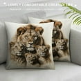 thumbnail image 3 of Nawypu  Loving Lion and Cub Throw Pillow Cover Wildlife Animal Family Couple King Sketch Pillow Case Decorative  Square Cushion for Home Couch Bed, 3 of 5
