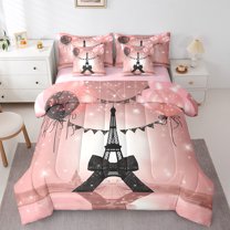 Castle Fairy Dreamy Black Bowknot Twin Bedding Sets,Valentine's Day Bedding Comforter Set