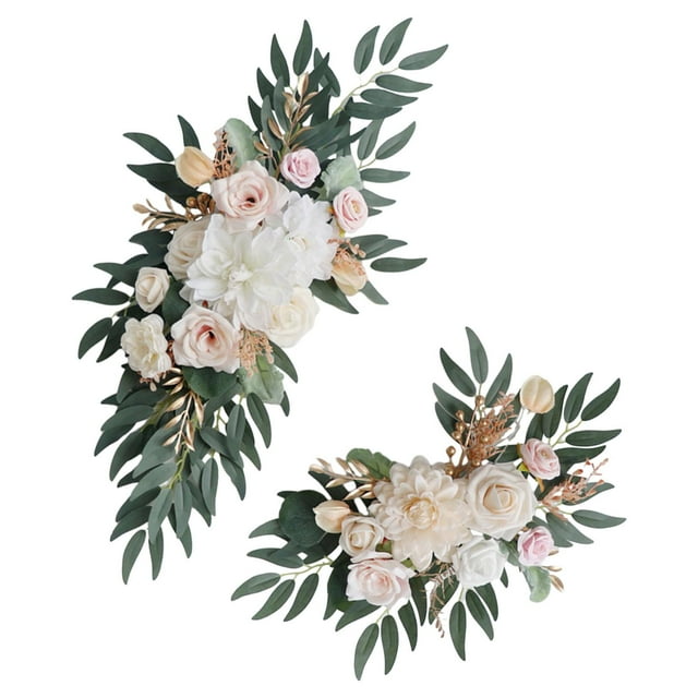 Flores artificiales Macarena botín de boda guirnaldas Rosa y blanco