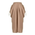 thumbnail image 3 of Ashirexll Skirts for Women Summer Bohemian Style Loose Fitting Casual Elastic High Waist Midi Skirts for Women with Pocket Khaki XXL, 3 of 4