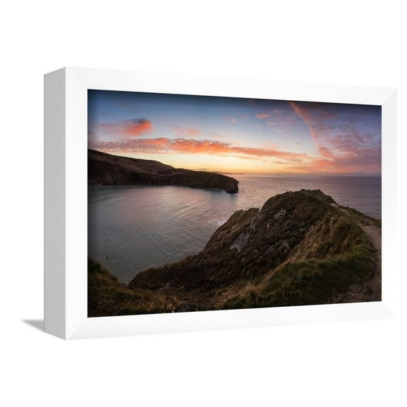 Stunning Summer Sunrise over Calm Ocean Landscape, Framed Art Print Wall Art by Veneratio Sold by Art.Com