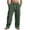 Army Green, variant on CFLVAEK Cargo Pants Mens Cotton Linen Drawstring Elastic Waist Wide Leg Pant Casual Drawstring Elastic Waist Cargo Hiking Pants with Multi Pockets Army Green XXXL
