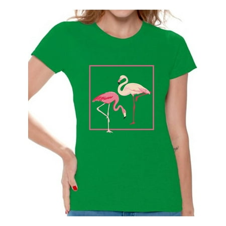 Awkward Styles Flamingo Love Tshirt for Women Vintage Flamingo Shirt Flamingo Summer T Shirt Flamingo Gifts for Her Flamingo Lovers Beach Party Outfit Retro Flamingo T-Shirt Pink Flamingo