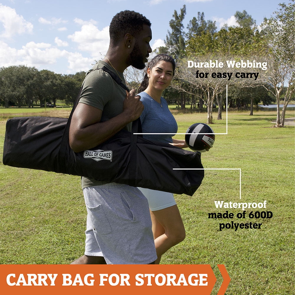 32 ft Outdoor Volleyball and Badminton Net with Carrying Bag Accessories Set by Hall of Games