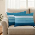 thumbnail image 6 of Outdoor Pillow Covers 20x12 Set of 2, Blue White Ombre Waterproof Patio Throw Pillow Covers for Couch Sofa Chair, Modern Gradient Abstract Aesthetic Decorative Pillowcases for Throw Pillows, 6 of 9