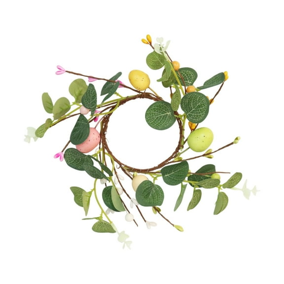 Dpityserensio Easter Egges Wreath SimulatiCandle Ring Springtime Party Favors Table Setting Easter Decor