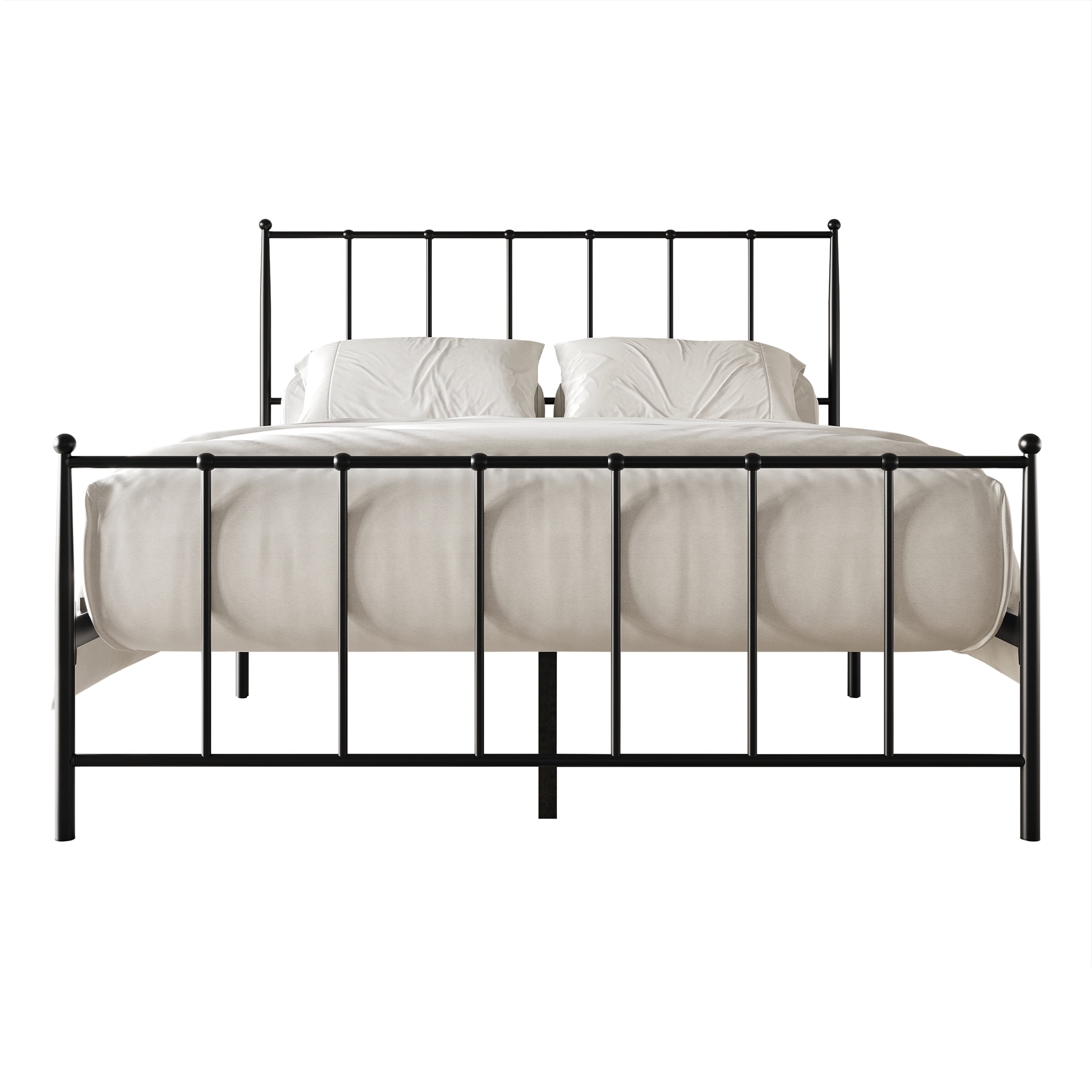 Castle Place Metal Full Size Platform Bed, Black, Classic