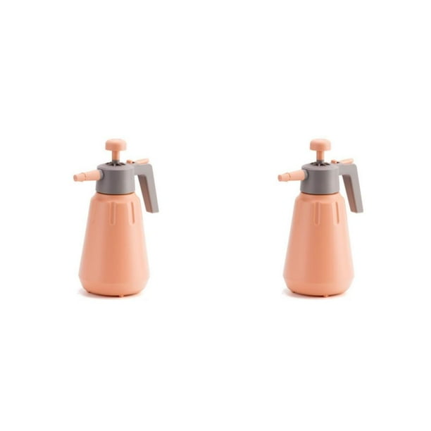 Wosthever Pulverizador de agua a presión manual con bomba de aire Pulverizadores de jardín Botella de spray Limpieza Regadera Riego al aire 2L/Rosa 2piezas