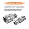 thumbnail image 3 of Kit de conector rápido macho y hembra de acero inoxidable Yuxing 8 piezas NPT 3/8 pulgadas, 3 of 5