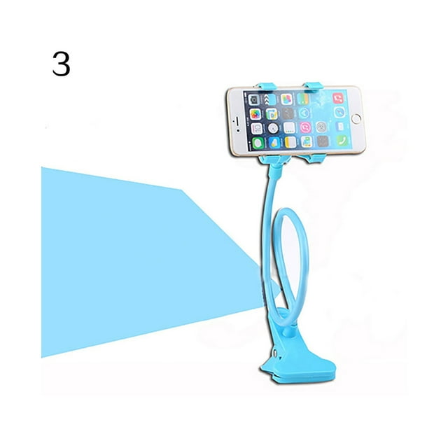 Universal 360 Degree Lazy Bracket Stand Mount Holder Bed Desktop Car for Phone-Blue