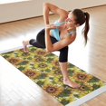 thumbnail image 6 of White Sunflower Pattern Hot Yoga Mat Towel Non Slip for Hot Yoga - Quick-Drying Yoga Mat Cover with 4 Corner Pockets with Travel Bag - Hot Yoga Towel Non Slip Grip Moisture Wicking Sweat 70"x26", 6 of 6